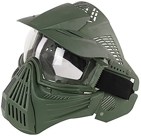Máscara de paintball, Máscara de airsoft Equipo de protección facial completa, Almohadillas faciales de Airsoft, para juegos de CS, Juegos de supervivencia, Fiestas al aire libre, Juegos de rol, Masca