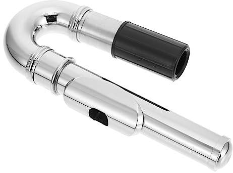 1pc Flute Mouthpiece Flute Head Flute Curved Mouthpiece Flute Head Flute Curved Headjoint Practical Manual Head Metal Component Nickel Plated Silver Plated