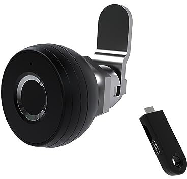 ThikK Smart lock, fingerprint lock. Fingerprint Cabinet Drawer Strongbox Mailbox Lock Built-in Chargeable Battery(Black)