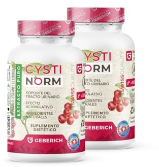 (Paquete de 2) Cápsulas CYSTINORM | Salud del tracto urinario | D-Manosa 720 mg + Arándano rojo 300 mg | Salud de la vejiga | Con extracto de madroño y bioflavonoide | Complemento alimenticio