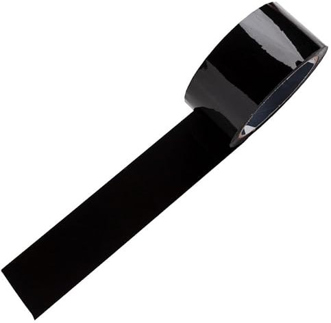 PRENDELUZ Cinta Americana 25m x 50mm negra, resistente y adhesiva, ideal para reparaciones, manualidades y proyectos de bricolaje.