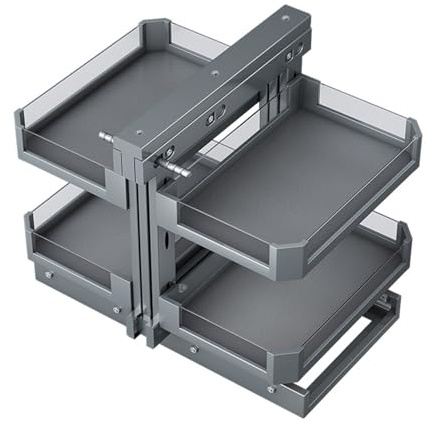 Gabinete de esquina ciega, organizador de gabinete extraíble, organizador de armario extensible con cajón de almacenamiento deslizante para el hogar, cocina, baño 800frame