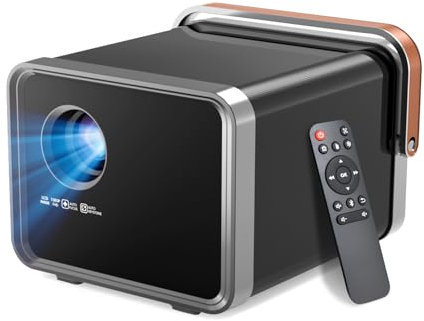 Proyector de Video 4K,【Autofocus/Keystone】 Mini Proyector Inteligente, Bluetooth para Hogar/Exterior, Nativo 1080P 400 ANSI, WiFi 6, Proyector Portátil 16000 Lúmenes y Zoom y para Teléfono/HDMI/USB