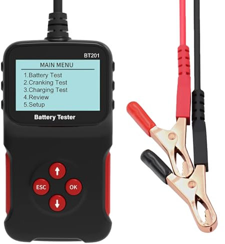 MMOBIEL Tester per Batteria Auto 12V Analizzatore Digitale Test Strumento - Tester di Carico da 100-2000 CCA - Salute della Batteria, Avviamento e Carica Controllo per Auto, Camion, Moto ecc.