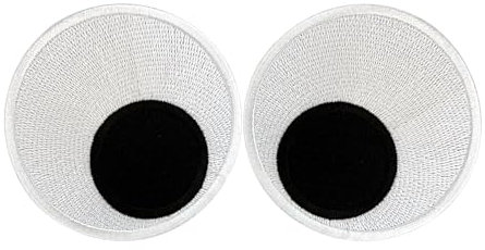 Urbanski Patch lustige Augen im Doppelpack zum Aufbügeln 7,9 x 7,9 cm | Aufnäher Applikation Bügelbild