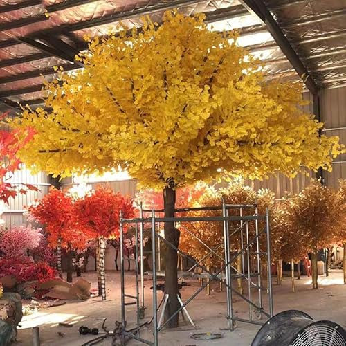 KIBONCY Extend Ginkgo Tree - Tree Large Green Plants Landing Landscaping Props Tree Ginkgo Biloba Rocky Simulation of Ginkgo Tree Fake Trees 4mx3 m