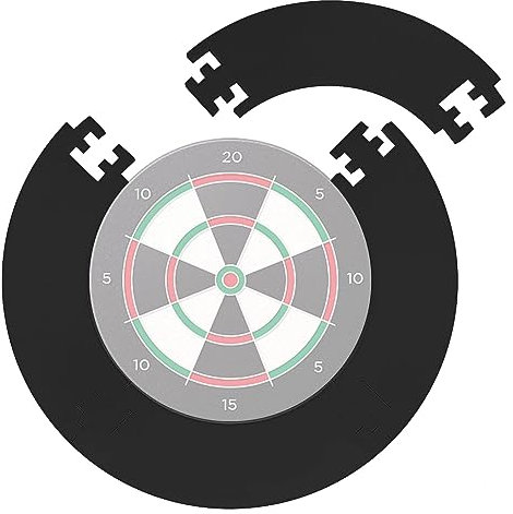 QHNTUJLB Dartscheibe Schutzring, Leicht Eva Dart Surround Auffangring für 18 Zoll Dartscheibe, Einfache Montage, 4X Stück Dart-Ring Wandschutz für Heim Büro Verein