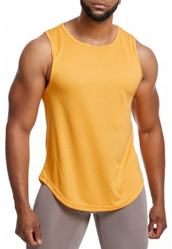 SamHeng Camiseta de Tirantes para Hombre Sin Mangas Camisetas Atléticas de Secado Rápido Transpirable Chaleco Deportivo Musculares Tank Top Camiseta Funcional para Gimnasio Correr