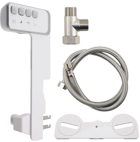 Spalivivre Bidet Toilette WC Non Électrique, Double Buses Rétractables Autonettoyantes, Conception à Boutons, Pression D'eau Réglable, Embout de Bidet pour Toilettes, Lavage Avant et Arrière