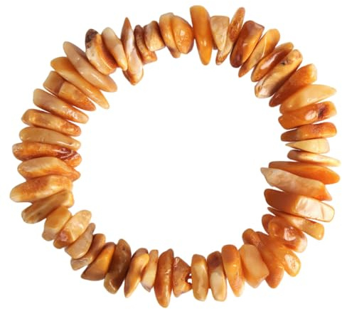 Guptue Natural amber bracelet flower amber gift for Adults (Women/Men) original mineral (Yellow amber)