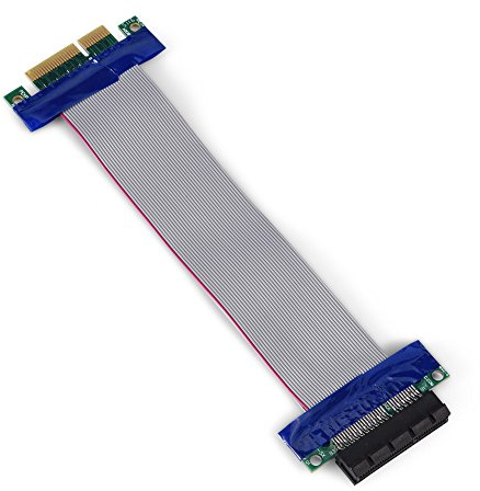 Vbestlife Driven riser-kabel, PCI-E Professional, 1 x 4 x 8 x 16 x hane till hona, VGA-grafikkort, flexibel riser-förlängningsbandkabel (PCI-E 4X till 4X)