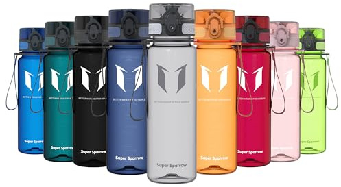 Super Sparrow Water Bottle Kids 500ml – Non-Toxic BPA Free & Eco-Friendly Tritan Co-Polyester Plastic Sports Water Bottle for Running, Fitness, Yoga and Daily Hydration