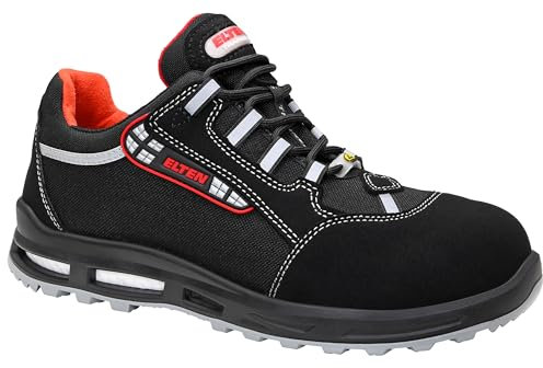 ELTEN Sicherheitsschuhe Senex XXT ESD S3S, Damen und Herren, Textil, Kunststoffkappe (Leichter als Stahlkappe), leicht, sportlich 40, Schwarz-Rot