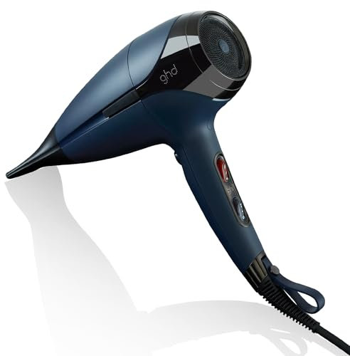 ghd Helios Haartrockner, professioneller Föhn für schnelles Styling und Fön Ergebnisse wie vom Friseur mit leistungsstarkem Motor Ionen Technologie für glänzende, glatte, Dunkelblau, Standard