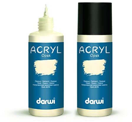 DARWI - DA0220080015C - Un flacon de Peinture Acrylique Opaque - Coloris Ivoire - 80 ML - DARWI ACRYLIC