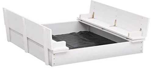 vidaXL Sabbiera in Legno di Abete Bianca 95x90x15 cm