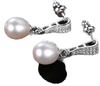 SALAN Orecchini Pendenti con Perle Naturali Viola Rosa Bianche per Donne Ragazze Incontri di Nozze Gioielli in Argento Sterling 925