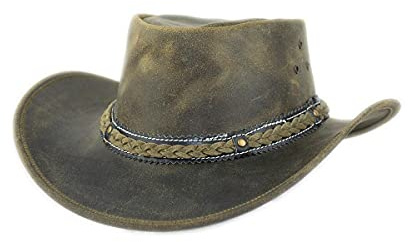 Black Jungle Aramac cappello da cowboy in pelle, australiano, cachi, L