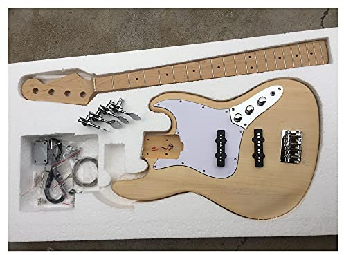 Gitarrenbausatz DIY 4-String JB Bassgitarre Bausatz Mit Lindenkorpus Und Ahornhals Und Griffbrett Unfertiger DIY Gitarrenkörper
