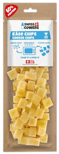Swiss Cowers Käse Chips - zum Aufbacken | 100% Schweizer Milch | für große und kleine Hunde | Zahnpflege | ohne Laktose | einzigartig und lecker | Das Original aus der Schweiz