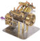 Novaray Dampfmaschine Modell, Mini V4-Dampfmotor Modell mit Umkehrgetriebe, Physisches Experiment Geschenk für Technikbegeisterte und Kinder (ohne Kessel)