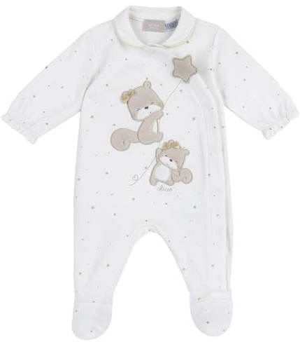 Chicco, Tutina con apertura davanti, Bébé fille, Blanc (3), 6M, Conçu en Italie