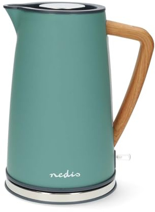 Wasserkocher - 1.7 l - Soft-Touch - Grün - Um 360 Grad drehbar - Verdecktes Heizelement - Strix Controller - Boil-dry protection