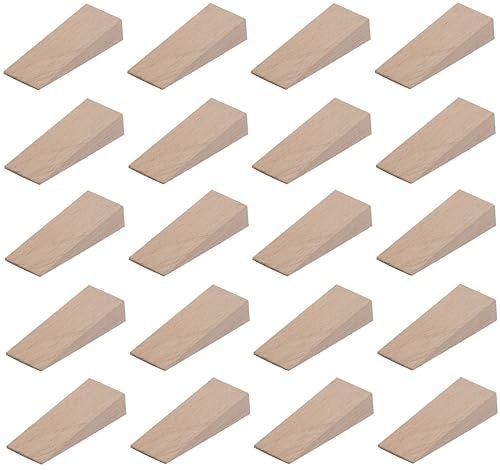 cyclingcolors 20x Holzkeile klein türmontage zum basteln breit möbel Türkeile holz Möbelkeile, 55mm x 20mm x 12mm