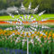 Moulin à Vent en Métal, Sculptures Éoliennes Unique, Moulin à Vent pour Jardin avec Piquet en Métal, Spinner de Vent de Décor Extérieur pour Fermes, Cour, Pelouse