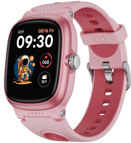 Smart Watch for Kids with Heart Rate Sleep Monitor, Games/Alarm/IP68 Waterproof Smart Watch for Boys Girls, Step Calorie Pedometer Activity Tracker, Kids Fitness Watch Birthday Gifts for Aged 4-16