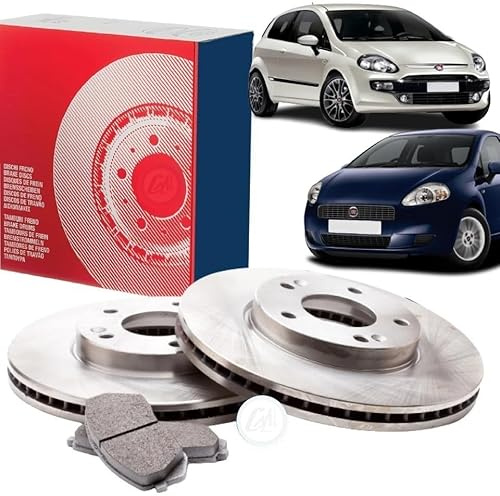 KIT DISCHI FRENO + PASTIGLIE ANTERIORI PER GRANDE PUNTO PUNTO EVO 77364393 55700920