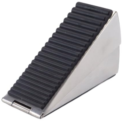 Huba Tope de puerta grande de acero inoxidable con resorte - Cuña de puerta resistente de 7,5 cm de altura