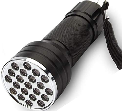 modaao Torcia UV Luce Nera, 395nm 21 LED UV-Ultraviolet Blacklights Torcia Portatile per Cani, Macchie Animali, cimici, scorpioni