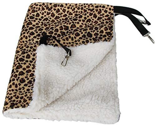 GODGETS Cozy Hamac pour Chat Furet Rat Lapin Petit Chien ou Tout Autre Petit Animal de Compagnie Chaton Cage,Leopard,35 * 35CM