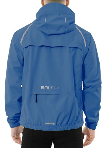 baleaf Cykeljacka för män, vattentät, vindjacka, löpning, mountainbike, herrjacka, vinter, vindtät, för löpning, träning, cykel, mountainbike, Färg: blå, XL