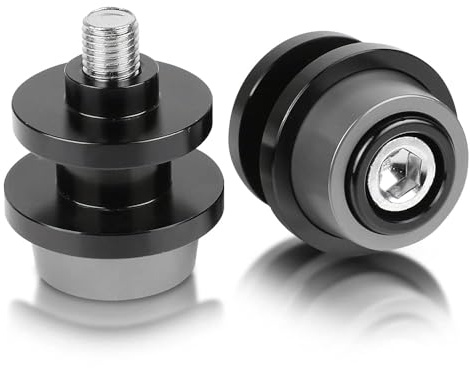 YIEBA M10 * 1,25 Deslizadores del Basculante de la Motocicleta, Deslizadores del Carrete del Basculante del Soporte Trasero para Moto Ninja 250 2008-2016,300 2013-2016 (Color Titanio)