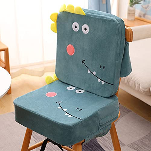 Sitzerhöhung Stuhl Kind Waschbar Rutschfest Sitzerhöhung Kinder für Esstisch Abnehmbar 2 in 1 Hohe Qualität 3.9in Kindersitz Esstisch Boostersitze mit Sicherheitsschnalle, Dinosaurier,3,5+10cm