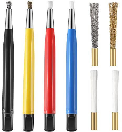 Fiada 8 Pcs Scratch Brush Pen Set for Jewelry Watch Coin Electronics
