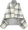 Double Layer Wearable Blanket, Button Shawl Man Woman Wraps, Man Ladies Tippet, Warm Blanket Practical for Sofa, Car, Home, Napping, Studying, Watch TV (gray and white grid)