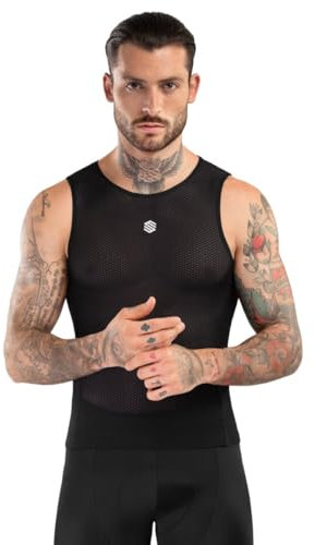 SIROKO - Ärmelloses Fahrradbaselayer Atomic - 2XS-XS - Schwarz