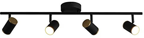 Faretto da soffitto a LED Faretto orientabile per montaggio su superficie Faretto per interni, Kit di illuminazione a binario fisso a 4 vie Lampada direzionale per montaggio a soffitto, Faretti da sof