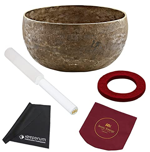 Meinl Sonic Energy SB-O-900 Singing Bowl Origin Series Klangschale + Klangschalen-Reiber + keepdrum Mikrofasertuch