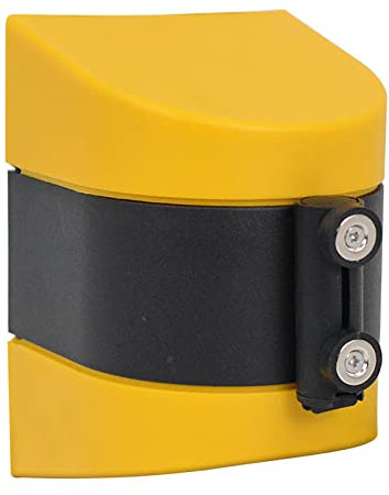 Barriera a Nastro Retrattile montata a Parete, Nastro Magnetico per Il Controllo della Folla con Montaggio a Parete da 30 Piedi, Colore Nero e Giallo, utilizzato in aeroporti, Negozi al Dettaglio,