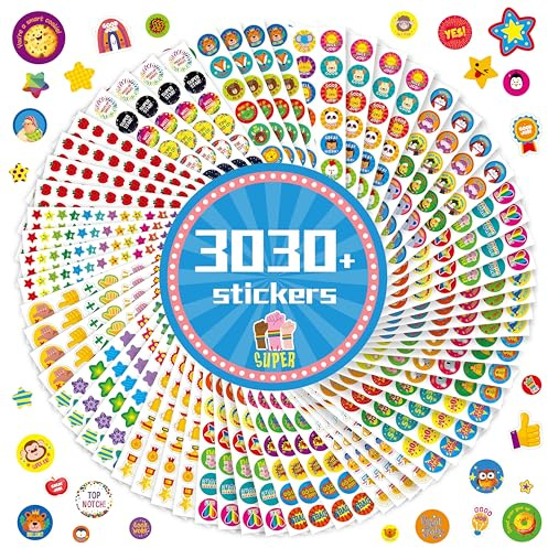 3030 + st incitament klistermärken, 600 + mönster djur/regnbågar/medaljer/stjärnor motiverande klistermärke belöningsgåvor för lärare föräldrar klassrum uppmuntra barn att göra sysslor gå på toaletten
