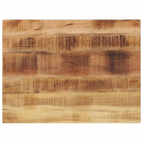 vidaXL Tischplatte, Holzplatte für Esstisch Couchtisch, Massivholzplatte Rustikales Design, Ersatztischplatte, 80x70x1,5cm Rechteckig Raues Massivholz Mango