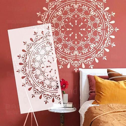 80cm Mandala Big Round Flower Stencils For Walls To Paint On The Wall Painting Templates Decor Template Reusable Decoration Large For Ceiling S497