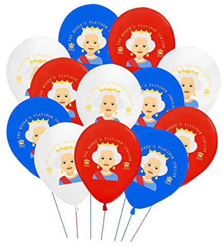 Warmhm 40 Stück Ballon Der Britischen Königin 2022 Partyballons Ballon-ornamente 2022 Luftballons Großbritannien Party Feier Luftballons Szenenlayout-sprechblasen Emulsion
