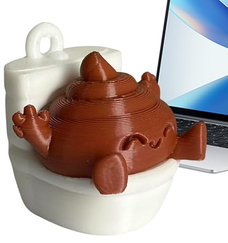 Cacca scherzosa, ornamento creativo 3D Happy Poop per il bagno per la casa e il posto di lavoro, divertente decorazione da scrivania per compleanni e Natale, accento regalo bavaglio, pezzo da
