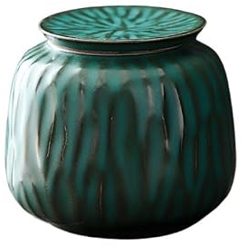 CMBSSTFC Contenedor de azúcar, latas de té de cerámica, pequeño Tarro de Muestra portátil Sellado Retro con Tapa, Recipiente de Cocina, contenedores de Especias