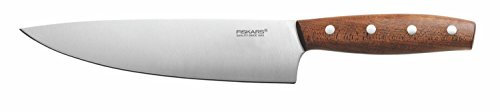 Fiskars Kochmesser, Gesamtlänge: 32 cm, Qualitätststahl/Holz, Braun, Norr, 1016478